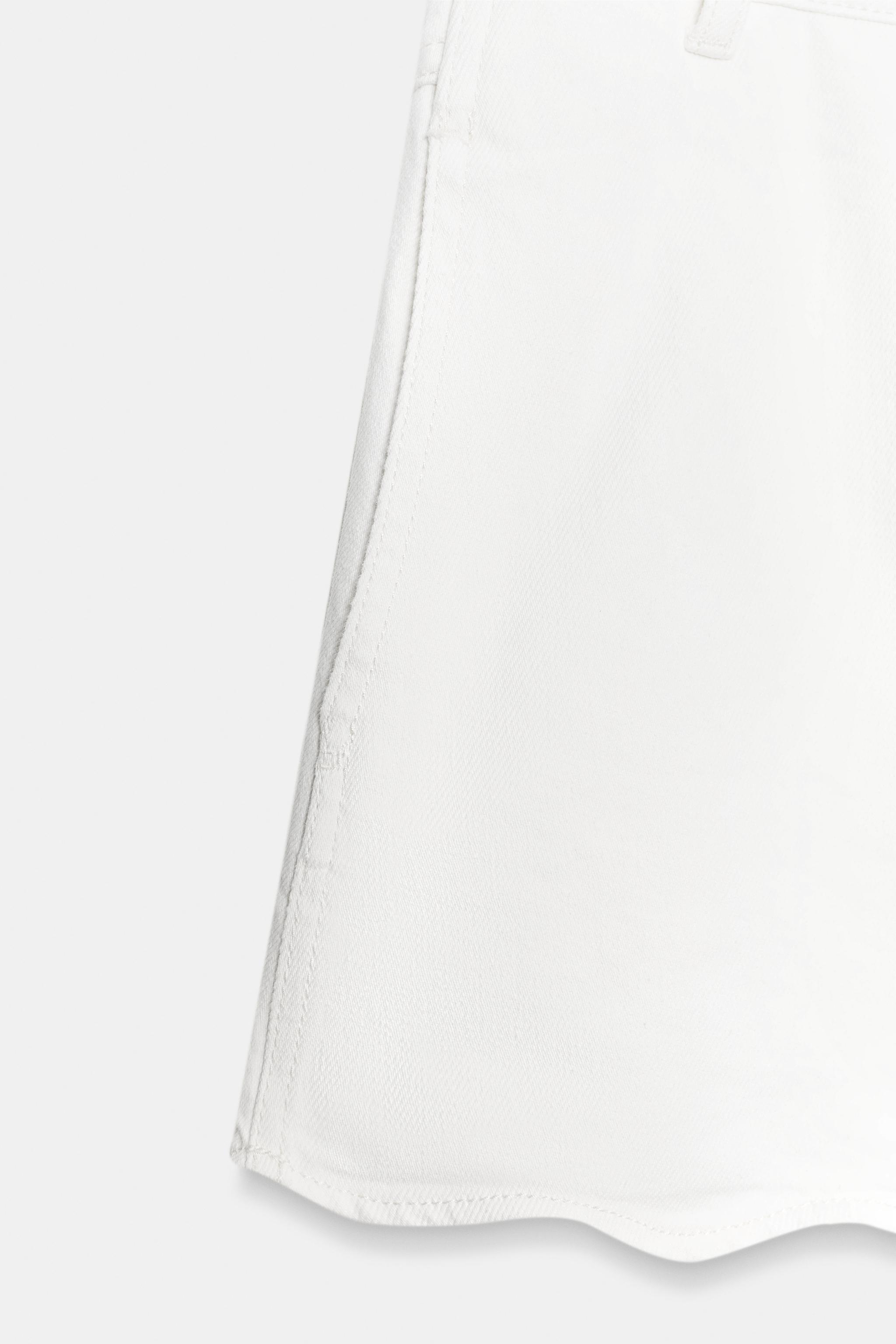 JUPE-PANTALON Z1975 EN DENIM À BASE ONDULÉE